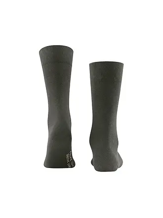 FALKE | Chaussettes homme Sensitive London anthra.mel. | dunkelgrün